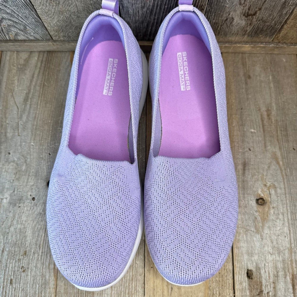 Skechers Go Walk Stretch Fit Lavender Purple Slip On Sneakers 124981W Womens 8.5 - Picture 7 of 8